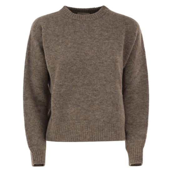 26FW 위켄드막스마라 알파카 울 블렌드 스웨터 알파카 울 블렌드 스웨터 2625366152600 BROWN