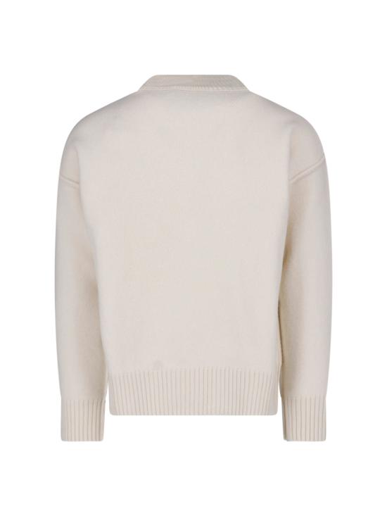 26FW 아미 빅 하트 울 크루넥 스웨터 UKS838 018 151 CREAM - AMI