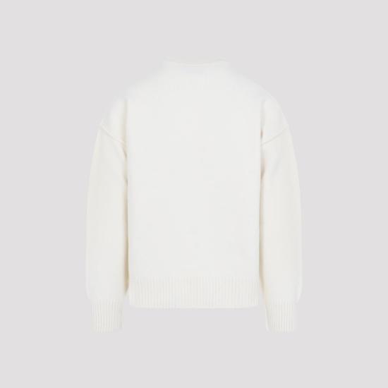 26FW 아미 빅 하트 울 크루넥 스웨터 UKS838 018 151 Cream - AMI