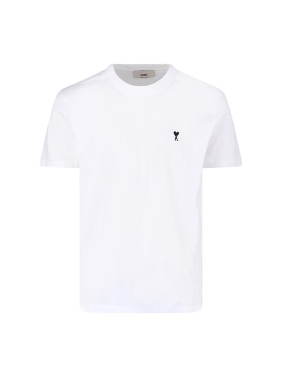 26FW 아미 스몰 하트 로고 라이트 코튼 저지 티셔츠 HTS346 724 100 White