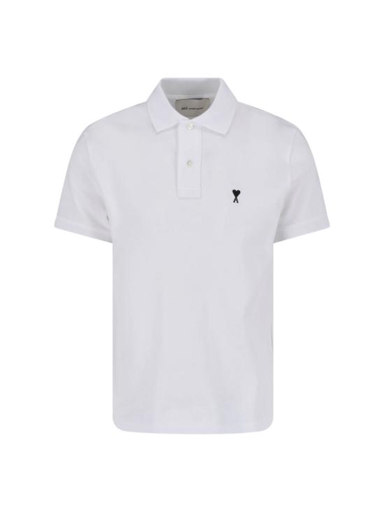 26FW 아미 스몰 하트 로고 폴로 티셔츠 HPL411 760 100 White