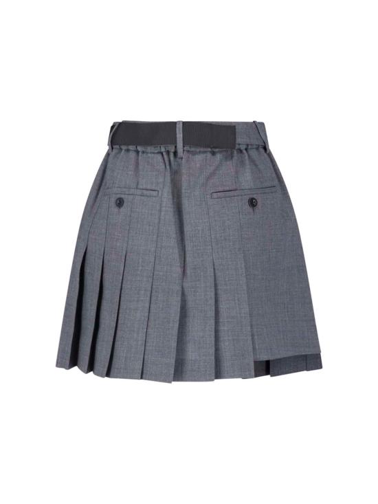 26FW 사카이 숏 스커트 26 08573 301 Grey - SACAI