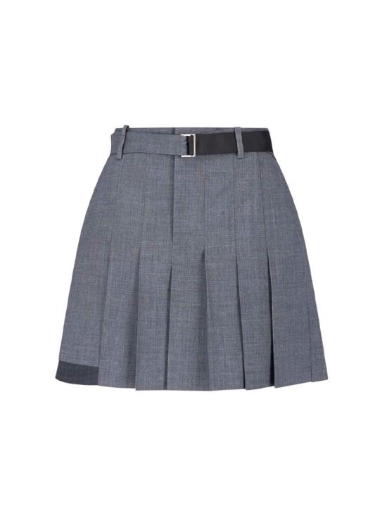 26FW 사카이 숏 스커트 26 08573 301 Grey
