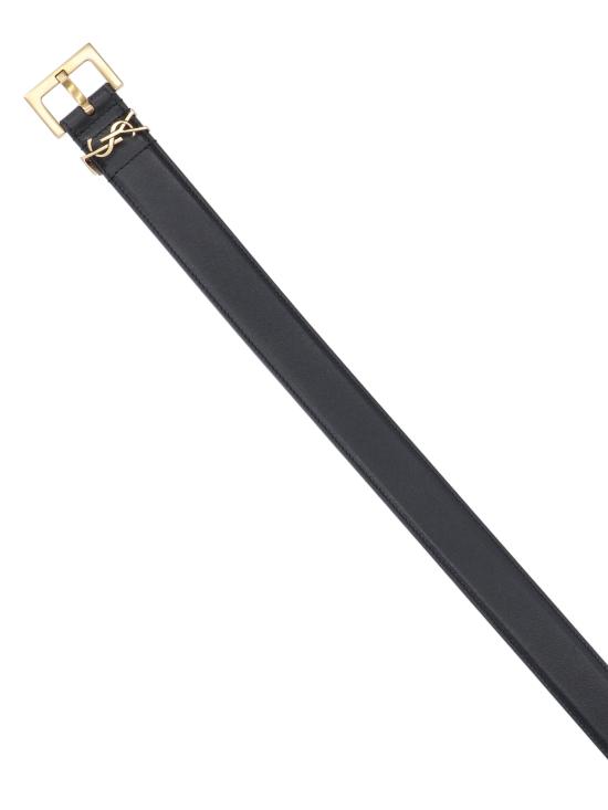 26FW 생로랑 카산드라 벨트 스퀘어 버클 스무스 레더 634437 BOO0W 1000 Black - SAINT LAURENT