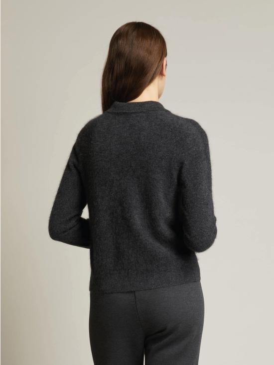 26FW 막스마라 폴로 티셔츠 Maglia Spazzolata Antracite Melange 폴로 셔츠 - MAX MARA