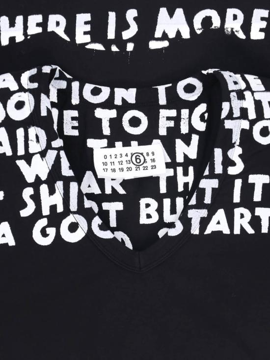 26FW MM6 메종마르지엘라 반팔 티셔츠 SH0GC0076 M20258 900 Black - MM6 MAISON MARGIELA