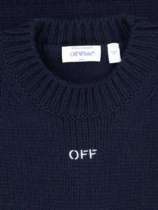 26FW 오프화이트 스웨터 44MHE212F26K001411 BLUE GRAPHITE - OFF WHITE