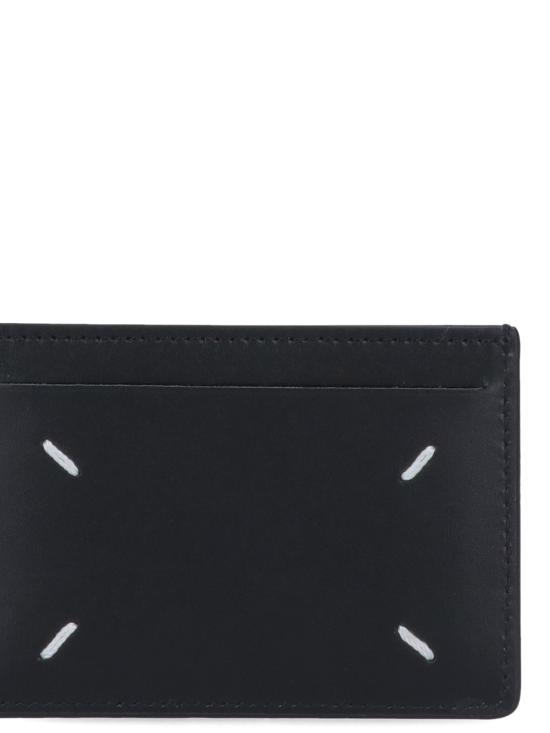 26FW 마르지엘라 포 스티치 카드 홀더 SA1VX0007 P4745 T8013 Black - MAISON MARGIELA