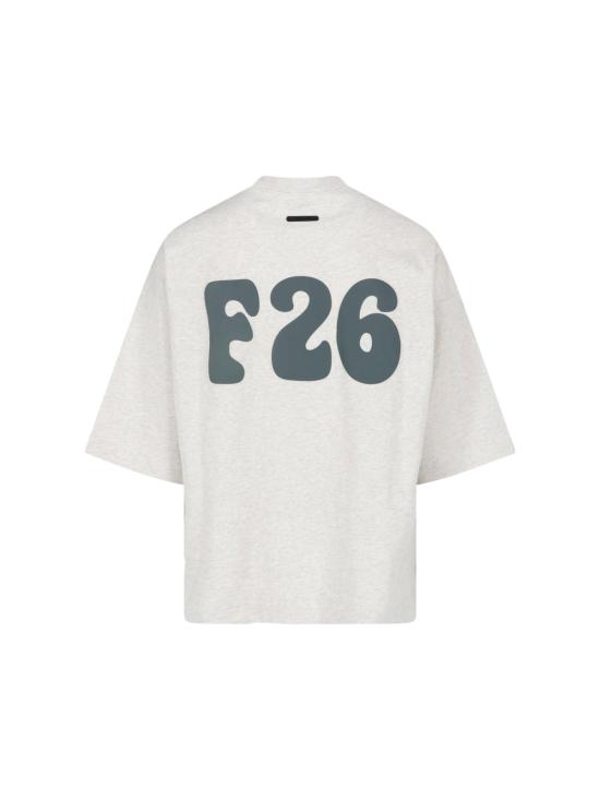 26SS 피어오브갓 반팔 티셔츠 RW00382 VANILLA HEATHER GREY - FEAR OF GOD