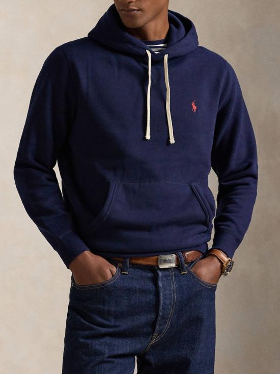 26FW 폴로 랄프로렌 포니로고 자수 후드 티셔츠 710 766778 Blue - POLO RALPH LAUREN