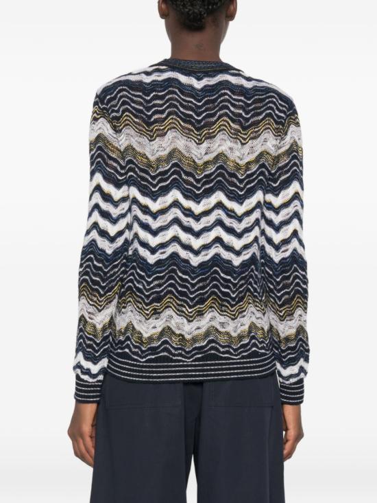 26FW 미소니 스웨터 DS26WN0W BK01KLS72RK NAVY - MISSONI