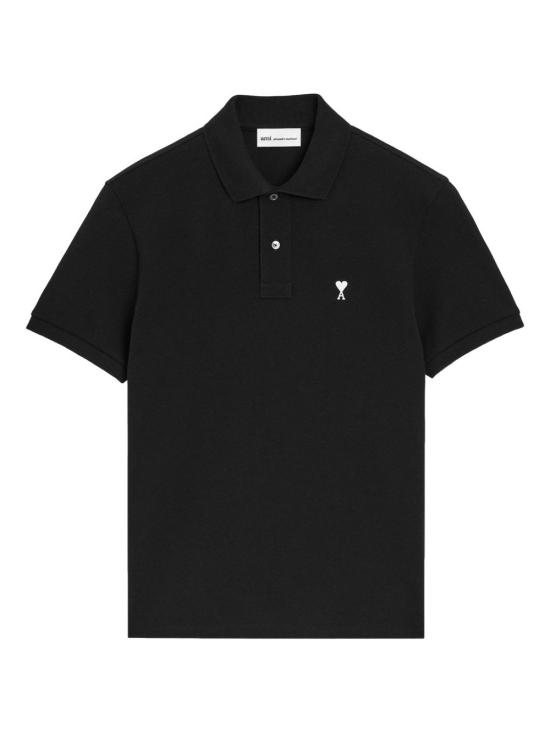 26FW 아미 스몰 하트 로고 폴로 티셔츠 HPL411 760045 BLACK