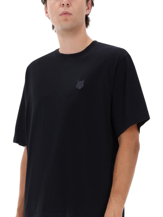 26FW 메종키츠네 폭스 헤드 오버사이즈 티셔츠 PM00109KJ0119 P199 BLACK - MAISON KITSUNE