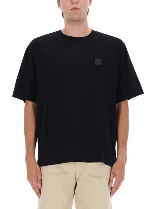 26FW 메종키츠네 폭스 헤드 오버사이즈 티셔츠 PM00109KJ0119 P199 BLACK - MAISON KITSUNE