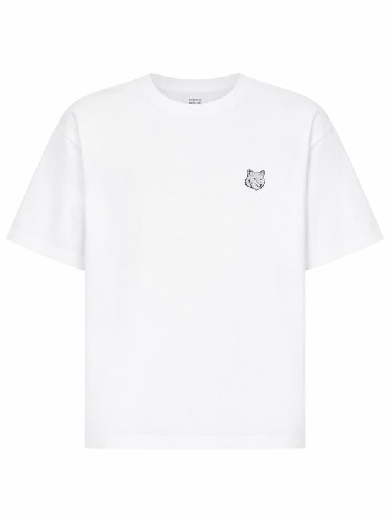 26FW 메종키츠네 폭스 헤드 오버사이즈 티셔츠 PM00109KJ0119 P100 WHITE