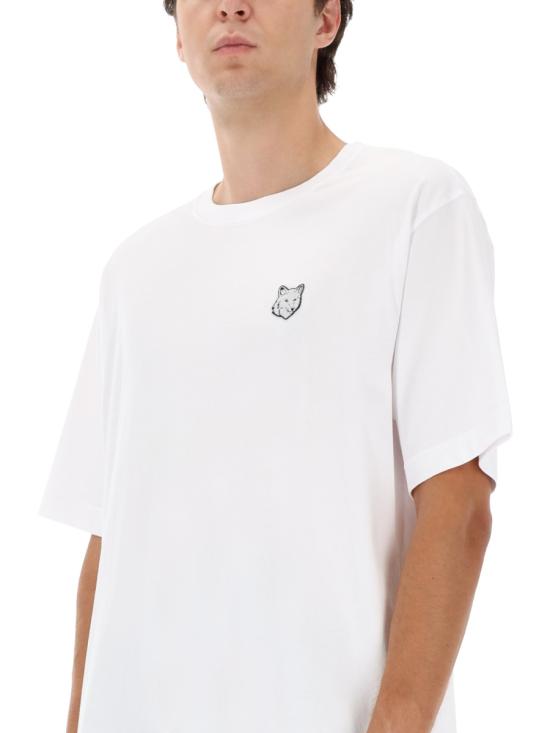 26FW 메종키츠네 폭스 헤드 오버사이즈 티셔츠 PM00109KJ0119 P100 WHITE - MAISON KITSUNE