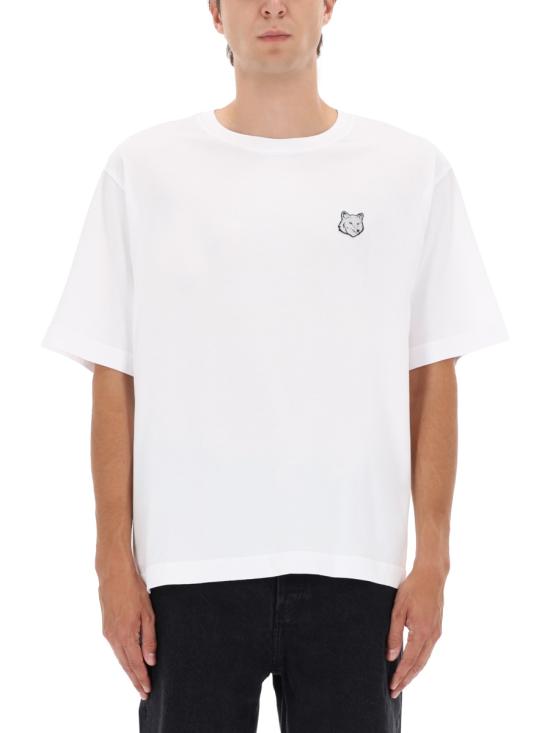 26FW 메종키츠네 폭스 헤드 오버사이즈 티셔츠 PM00109KJ0119 P100 WHITE