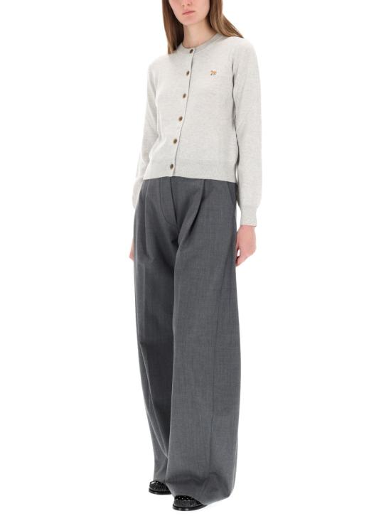 26FW 메종키츠네 베이비 폭스 메리노 레귤러 가디건 PW00502KT1181 H120 GREY - MAISON KITSUNE