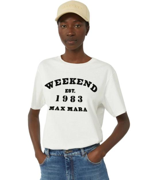 26SS 위켄드막스마라 반팔 티셔츠 2615971051600 006 S White - WEEKEND MAX MARA