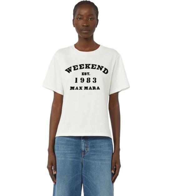 26SS 위켄드막스마라 반팔 티셔츠 2615971051600 006 S White - WEEKEND MAX MARA