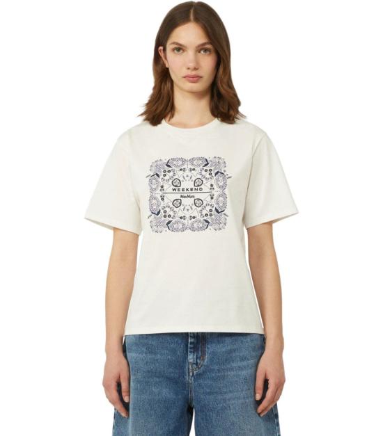 26SS 위켄드막스마라 반팔 티셔츠 2615971041600 006 S White - WEEKEND MAX MARA