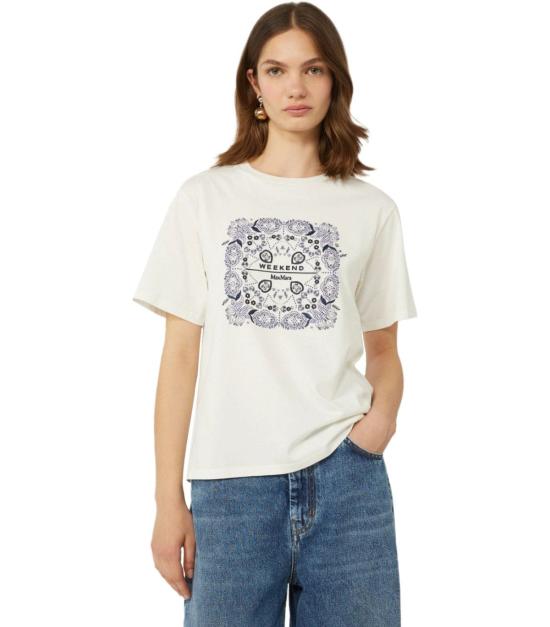 26SS 위켄드막스마라 반팔 티셔츠 2615971041600 006 S White - WEEKEND MAX MARA