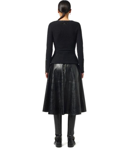 25FW 엘리자베타프랜치 롱 스커트 GO13656E2 110 38 Black - ELISABETTA FRANCHI
