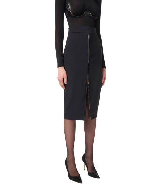25FW 엘리자베타프랜치 롱 스커트 GO13456E2 110 40 Black - ELISABETTA FRANCHI