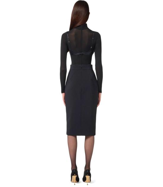 25FW 엘리자베타프랜치 롱 스커트 GO13456E2 110 40 Black - ELISABETTA FRANCHI