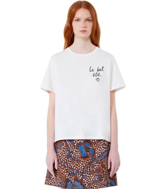 26SS 위켄드막스마라 반팔 티셔츠 2615971042600 001 XS White - WEEKEND MAX MARA