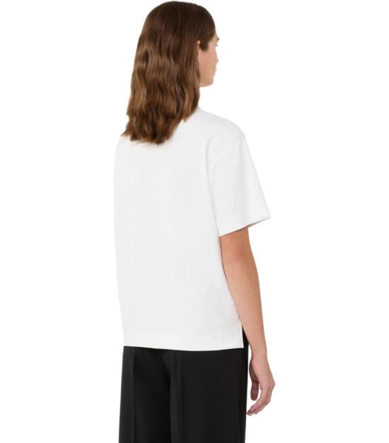 26SS 위켄드막스마라 멀티드 오가닉 코튼 반팔 티셔츠 2615941031600 001 XS White - WEEKEND MAX MARA
