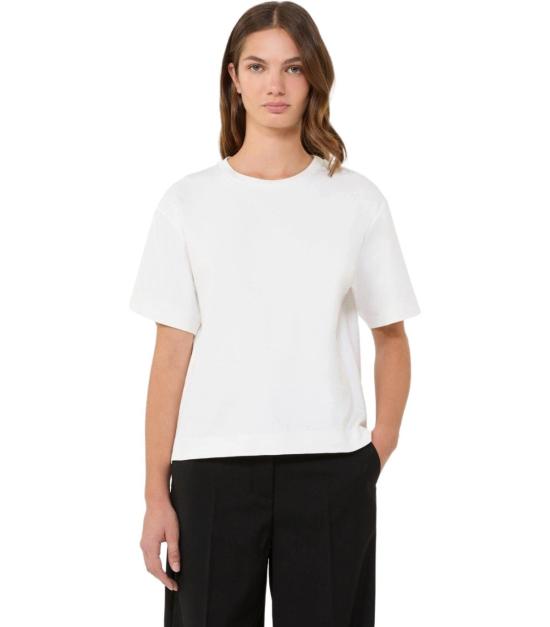 26SS 위켄드막스마라 멀티드 오가닉 코튼 반팔 티셔츠 2615941031600 001 XS White - WEEKEND MAX MARA