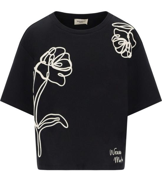 26FW 위켄드막스마라 반팔 티셔츠 2625976051600 008 S Black