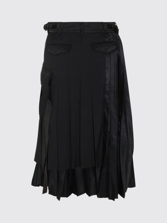 26FW 사카이 미디 스커트 2608569 001 Black - SACAI
