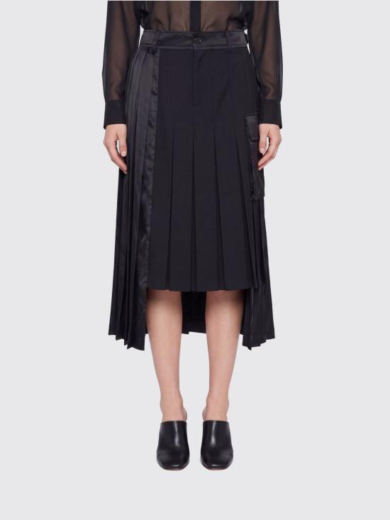 26FW 사카이 미디 스커트 2608569 001 Black