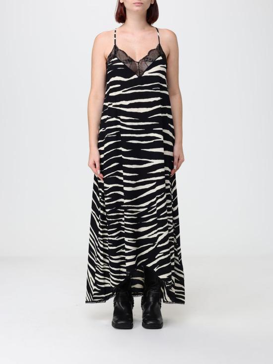 26FW 자딕앤볼테르 롱 원피스 WWDR02700 011 Black