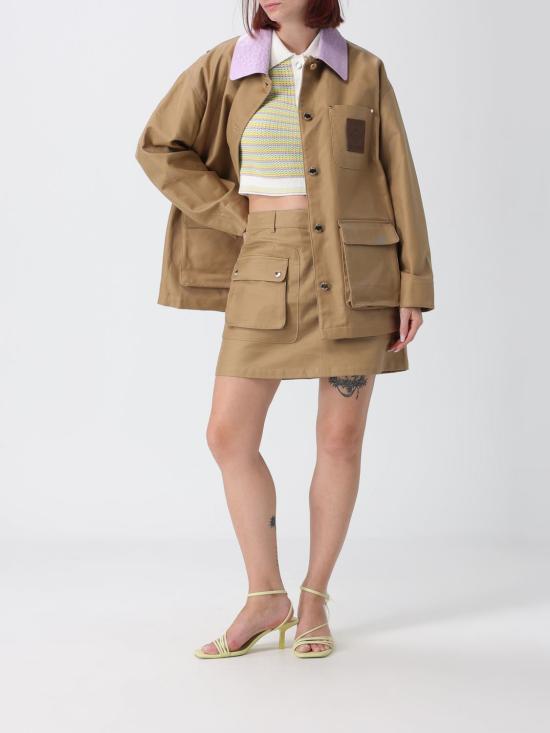 26FW 카사블랑카 미디 스커트 WSS26SK207 02 Beige - CASABLANCA