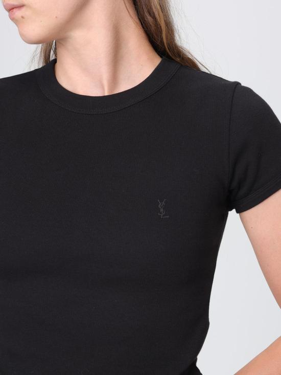 26FW 생로랑 반팔 티셔츠 869630Y38BD 1000 Black - SAINT LAURENT