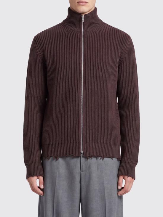 26FW MM6 메종마르지엘라 집업 니트 SH0AM0021M13039 144 Brown