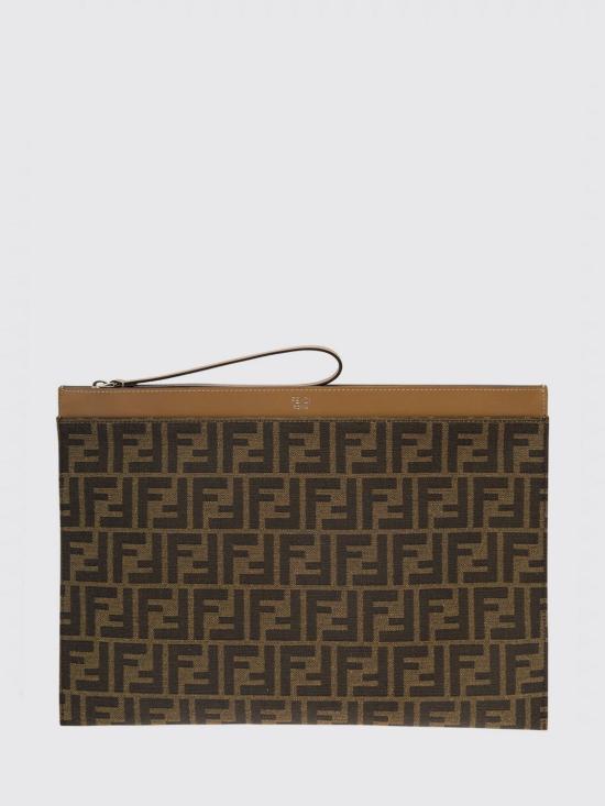 26FW 펜디 FF 라지 플랫 파우치 7N0135AFBV F1HRM Brown
