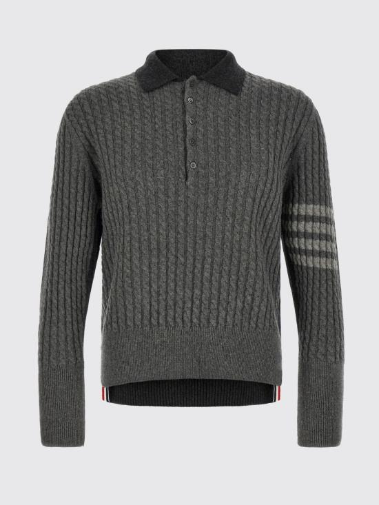 26FW 톰브라운 폴로 티셔츠 MKP166AY1018 982 Grey - THOM BROWNE
