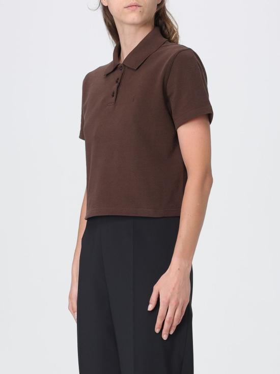 26FW 생로랑 카라 폴로 셔츠 A003I4Y38EK 2019 Cocoa - SAINT LAURENT