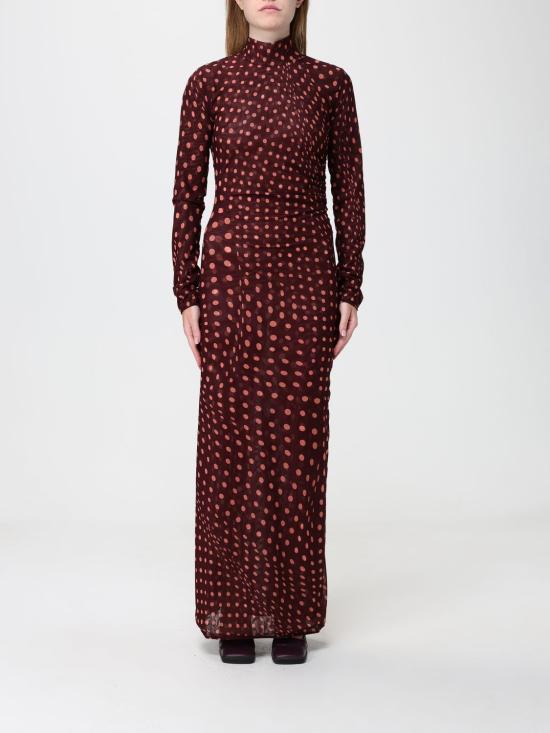 26FW 스텔라 맥카트니 롱 원피스 6J04773SQA75 6107 Burgundy