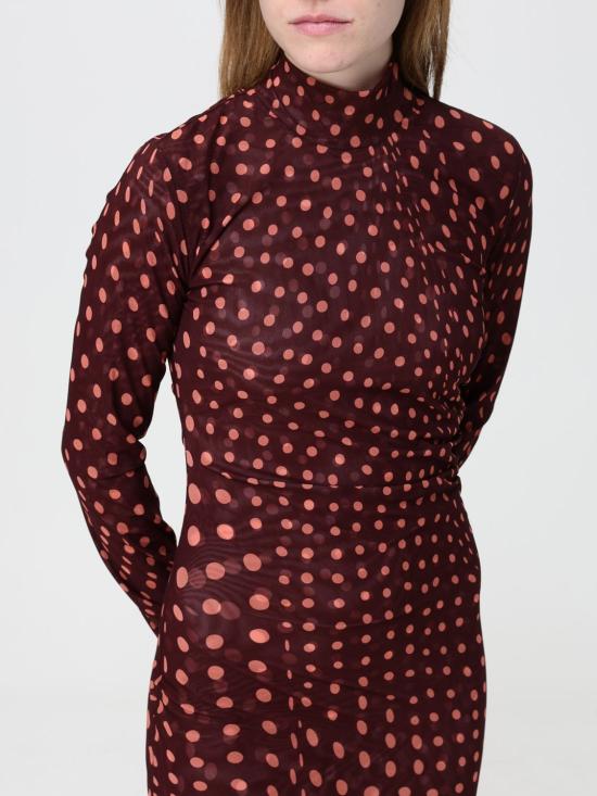 26FW 스텔라 맥카트니 롱 원피스 6J04773SQA75 6107 Burgundy - STELLA MCCARTNEY
