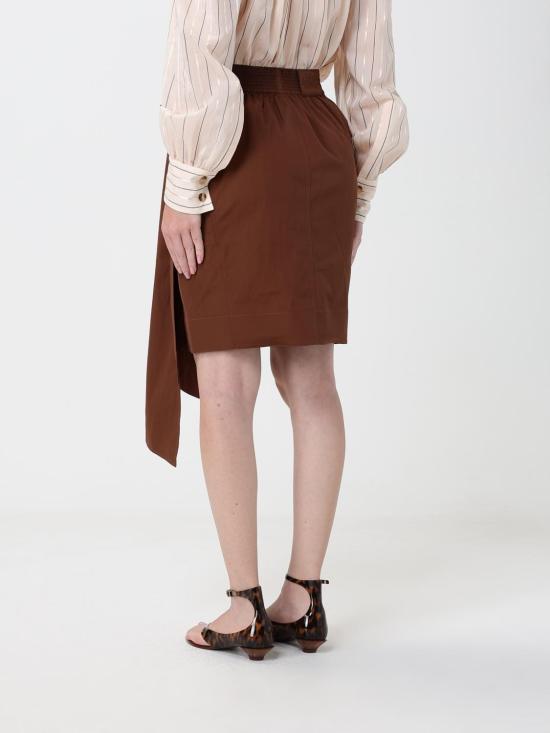 26FW 끌로에 미디 스커트 CH26UJU34144 26N Brown - CHLOE