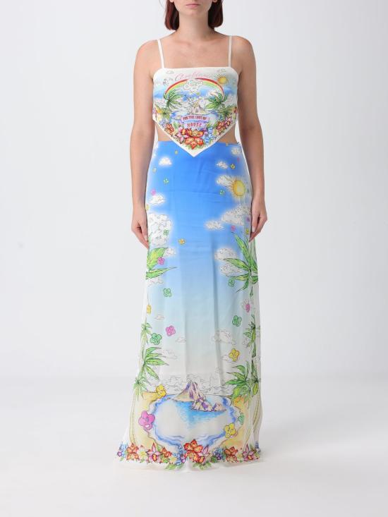 26FW 카사블랑카 롱 원피스 WSS26DR203 01 Multicolor