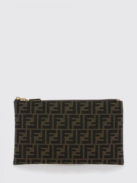 26FW 펜디 플랫 바게트 파우치 미디움 8N0149AD23 F1GE3 Brown