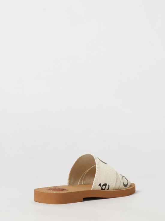 26FW 끌로에 우디 플랫 뮬 CHC22U188Z3 101 White - CHLOE