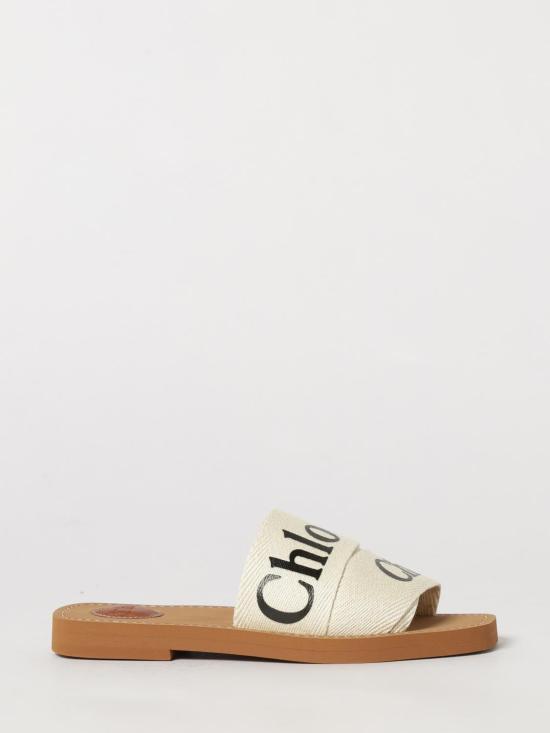 26FW 끌로에 우디 플랫 뮬 CHC22U188Z3 101 White