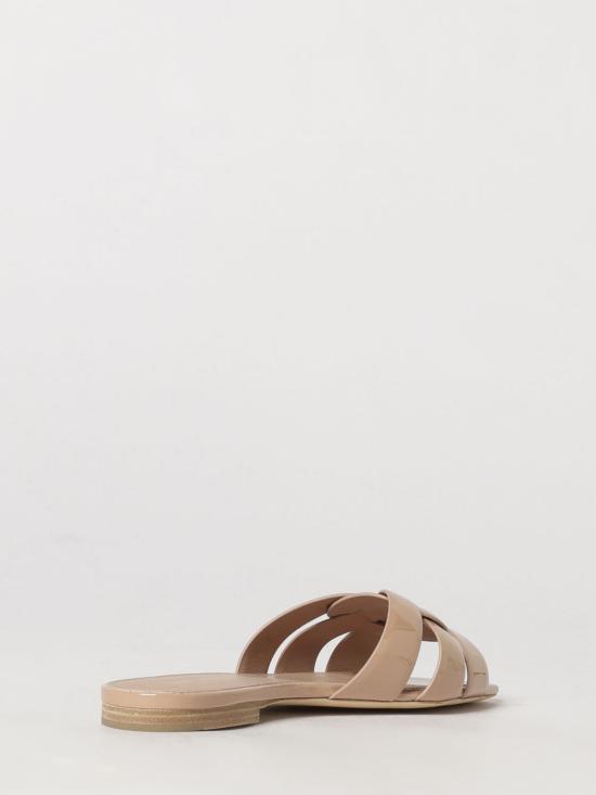 26FW 생로랑 페이턴트 레더 트리뷰트 플랫 샌들 571952AAAOW 9935 Nude - SAINT LAURENT